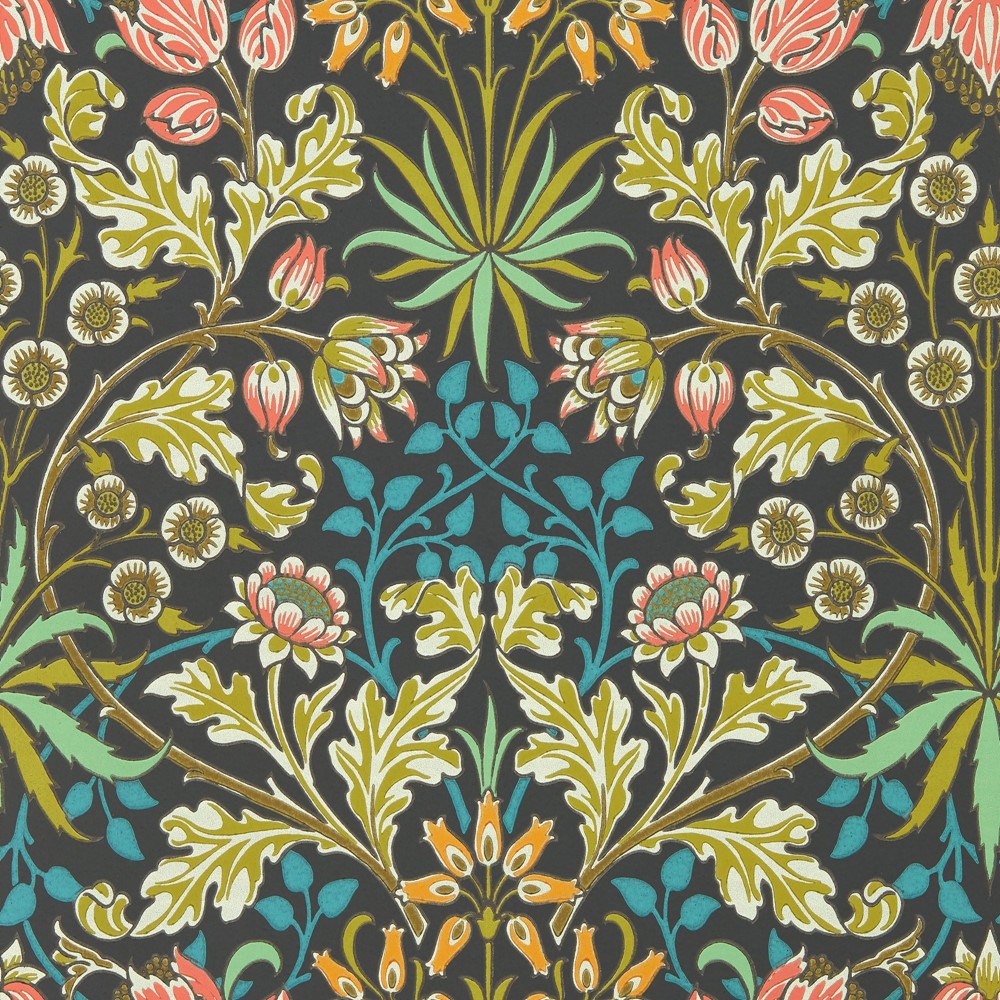 Hyacinth Wallpaper 510009 by Morris & Co in Enchanted Green